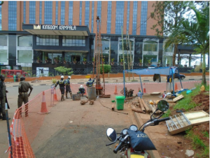 Borehole drilling along Nile Avenue Road